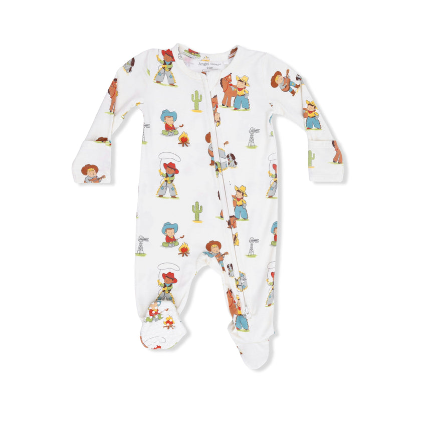 Vintage Cowboys - 2 Way Zipper Footie