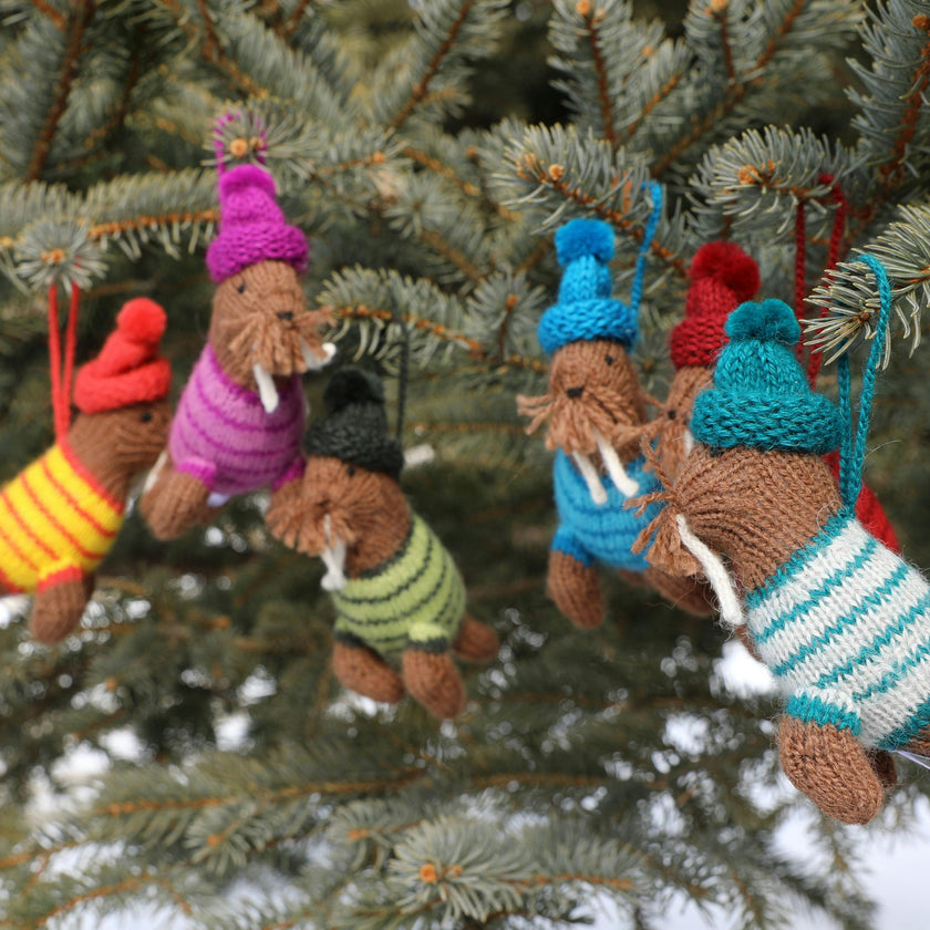 Set of 6 Winter Holiday Ornaments