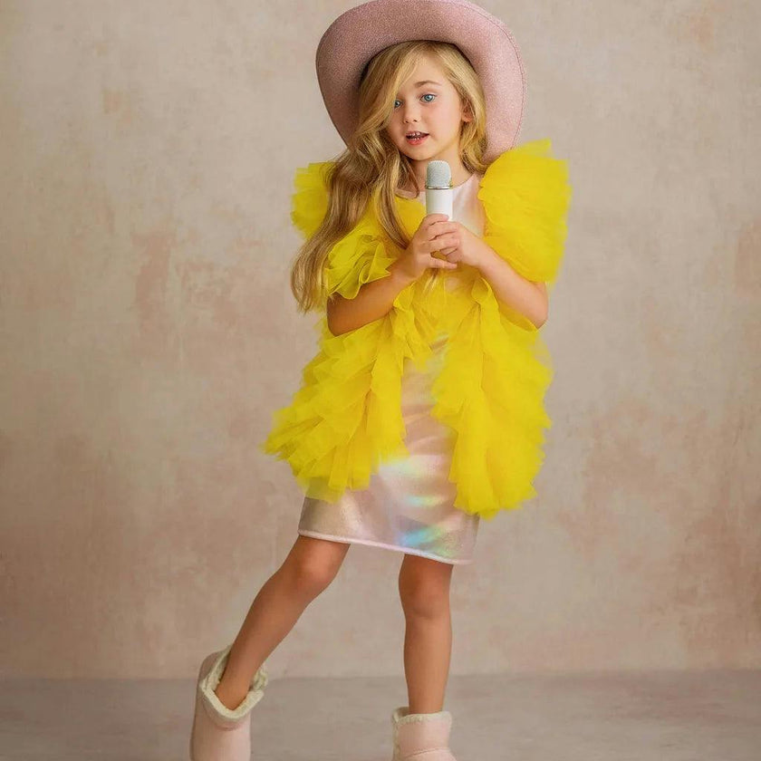 Radiant Yellow Fairy Wings Dress