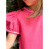 Lane Dress in Candy Pink Bitty Dot