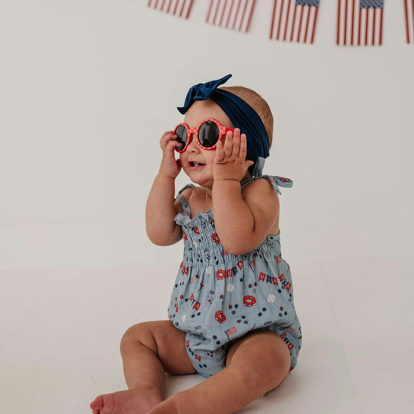 Baby Girl's Tie-Smocked Bodysuit