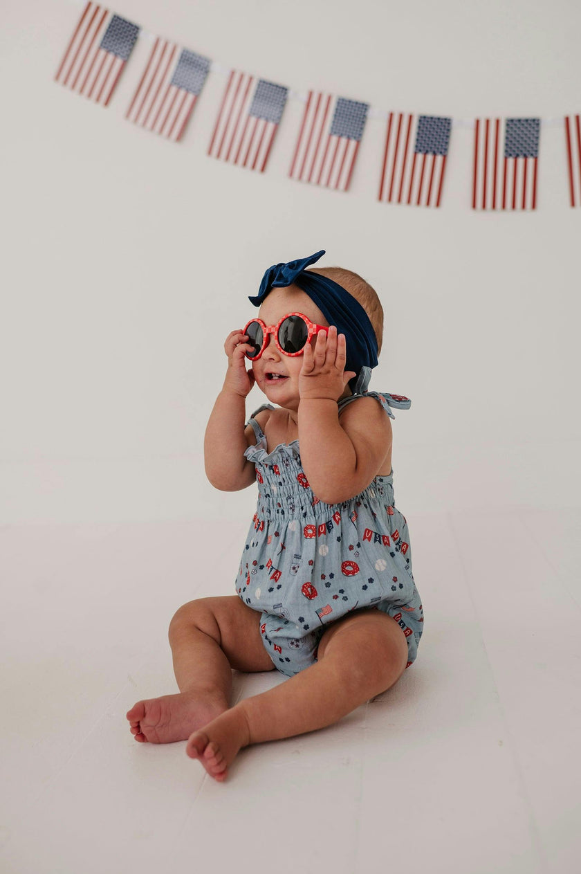 Baby Girl's Tie-Smocked Bodysuit