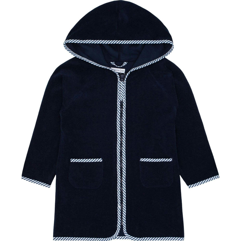 Unisex French Terry Hooded Coverup, White