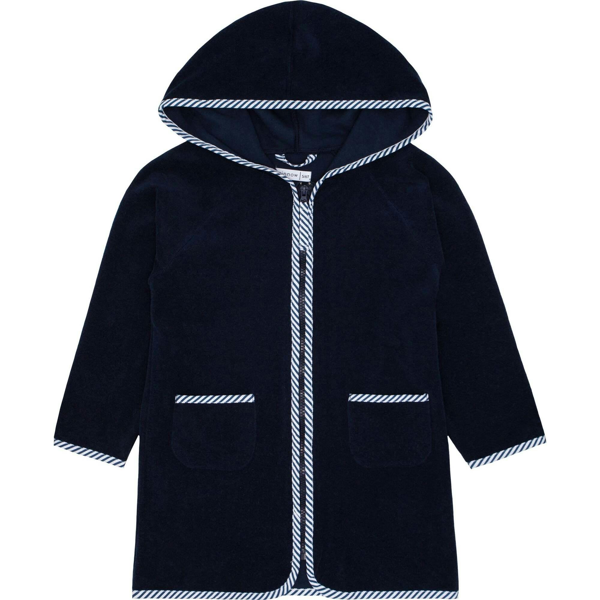 Unisex French Terry Hooded Coverup, White