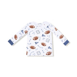 Touchdown Time - Navy - Long Sleeve Loungewear Set