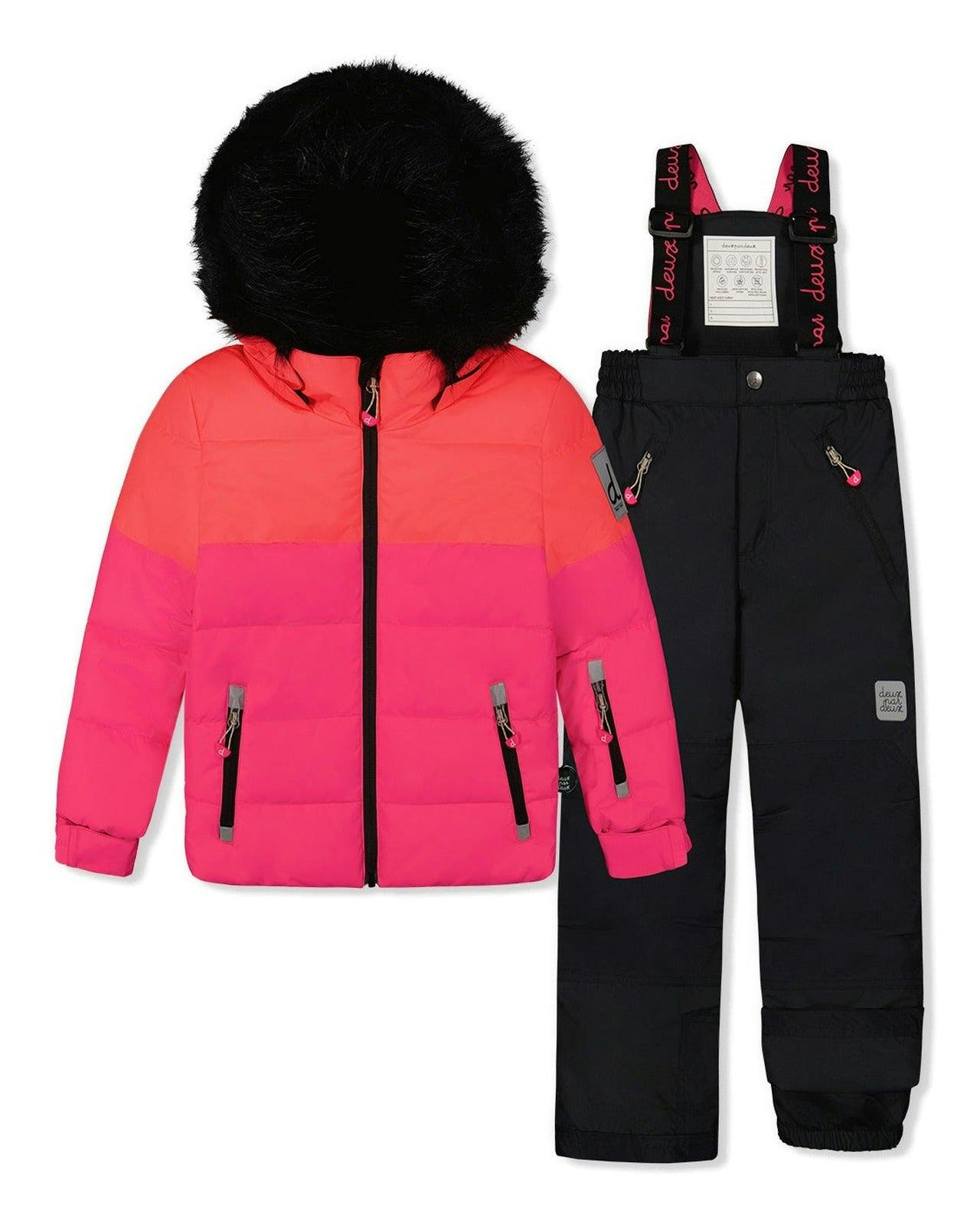 Two Piece Play Snowsuit Bright Pink