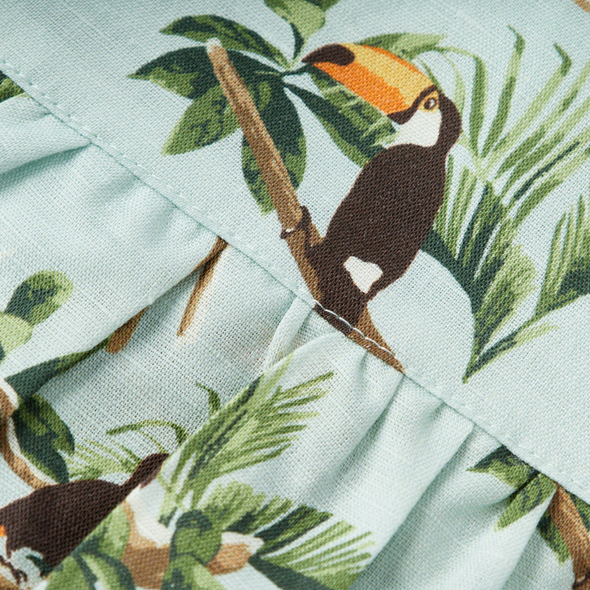 Blue Sky Linen Tiered Dress