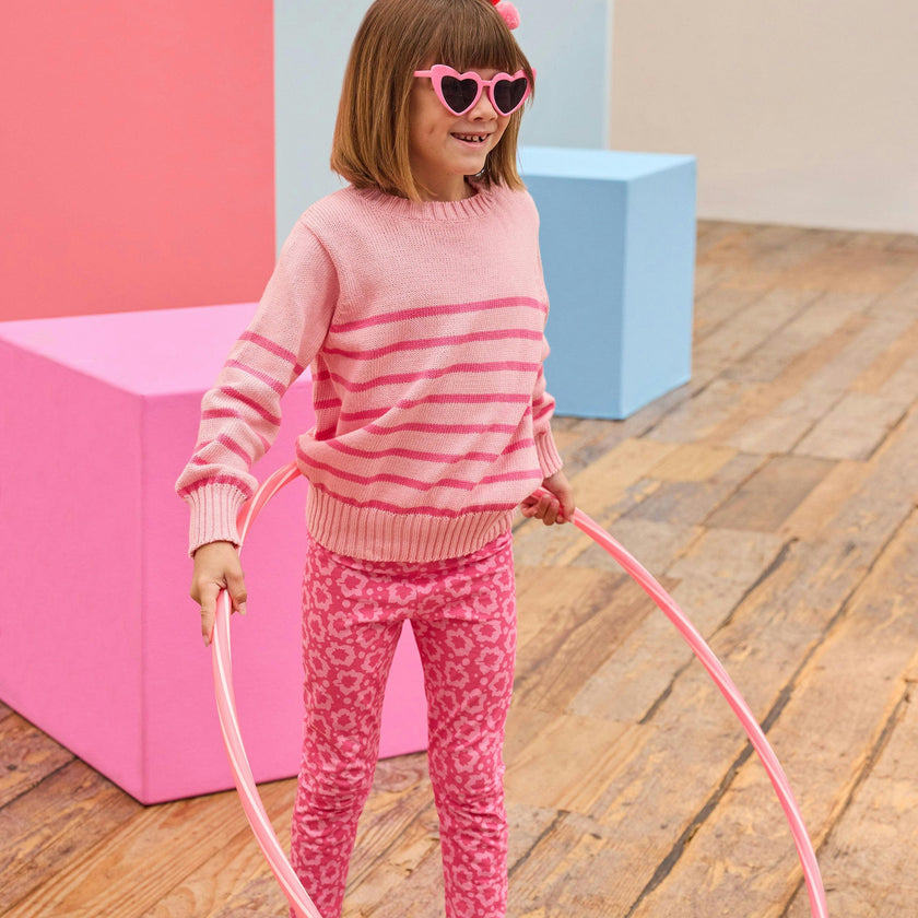 Striped Sweater - Pink