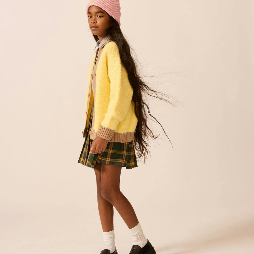 Collared Classroom Cardigan in Mixed Yarn