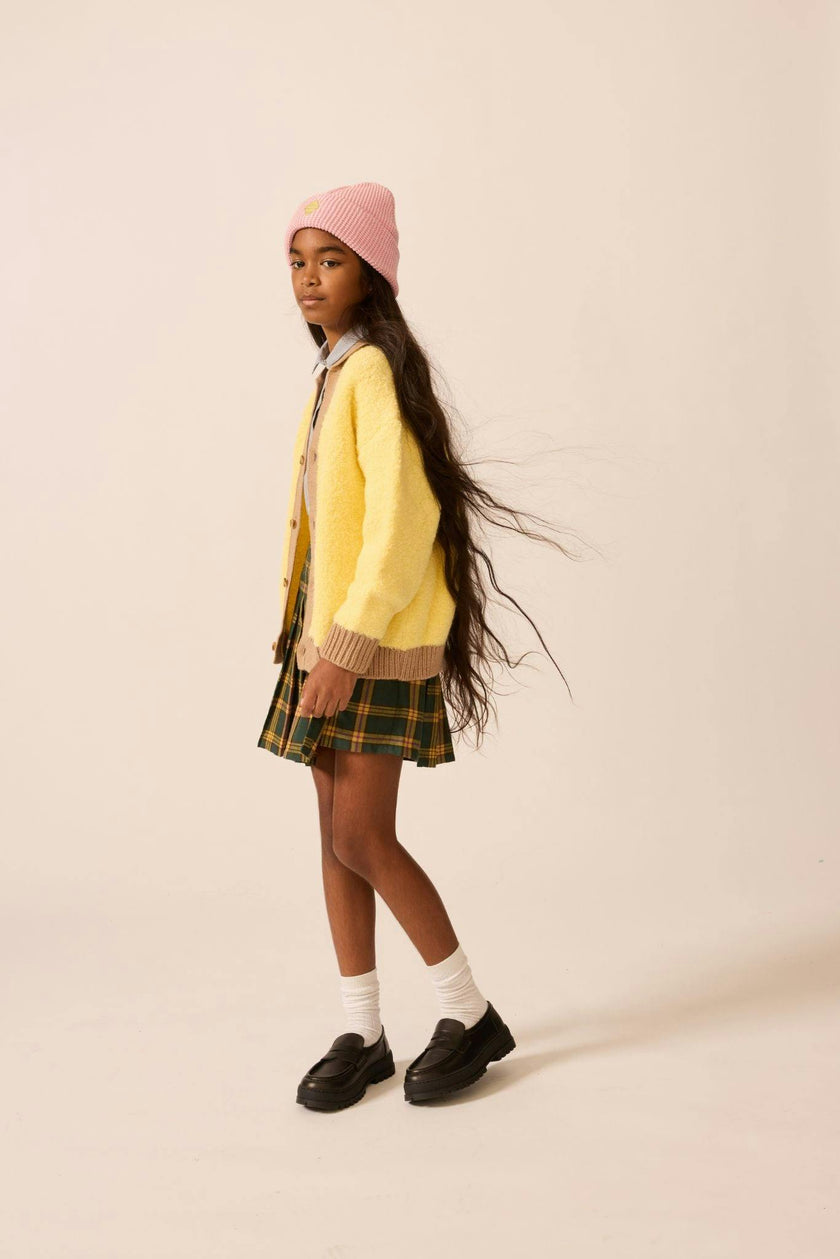 Collared Classroom Cardigan in Mixed Yarn