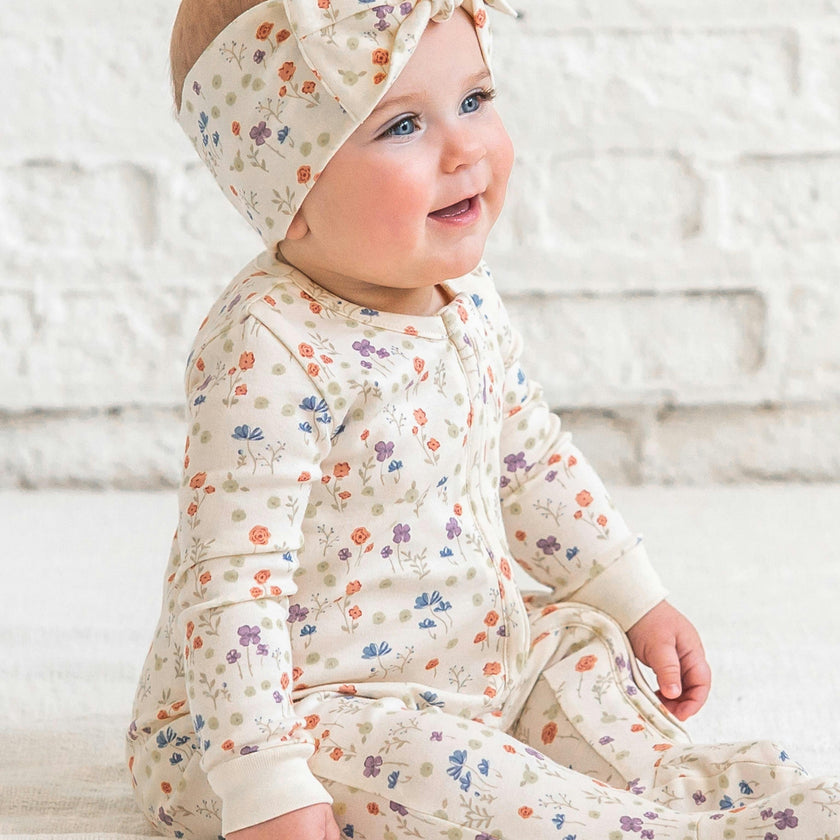 Peyton Zipper Sleeper - Margot Floral / Barn + Sea