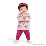 Infant (9-24M) Girls 3-Piece Sweater Set | Bears & Bows - Pink