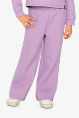 Wide Leg Jacquard Pants Purple