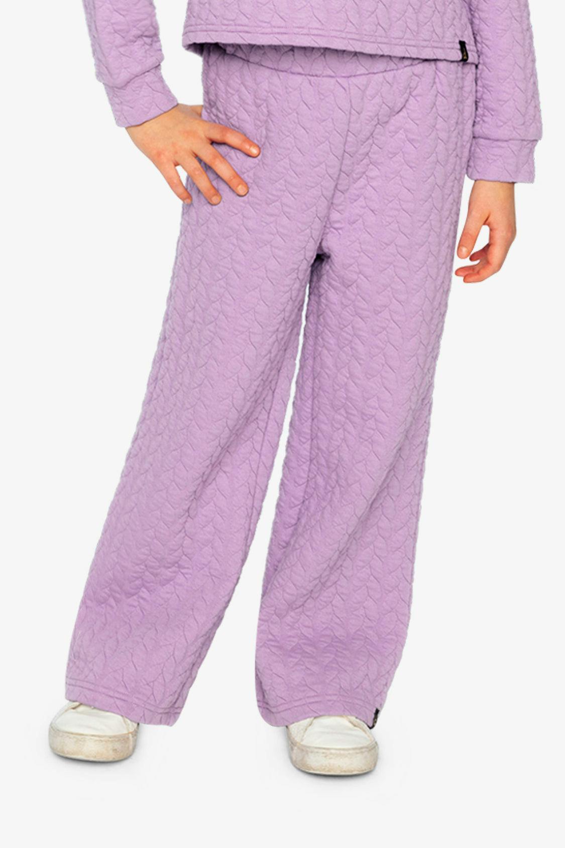 Wide Leg Jacquard Pants Purple
