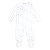 baby pink heart pima footie