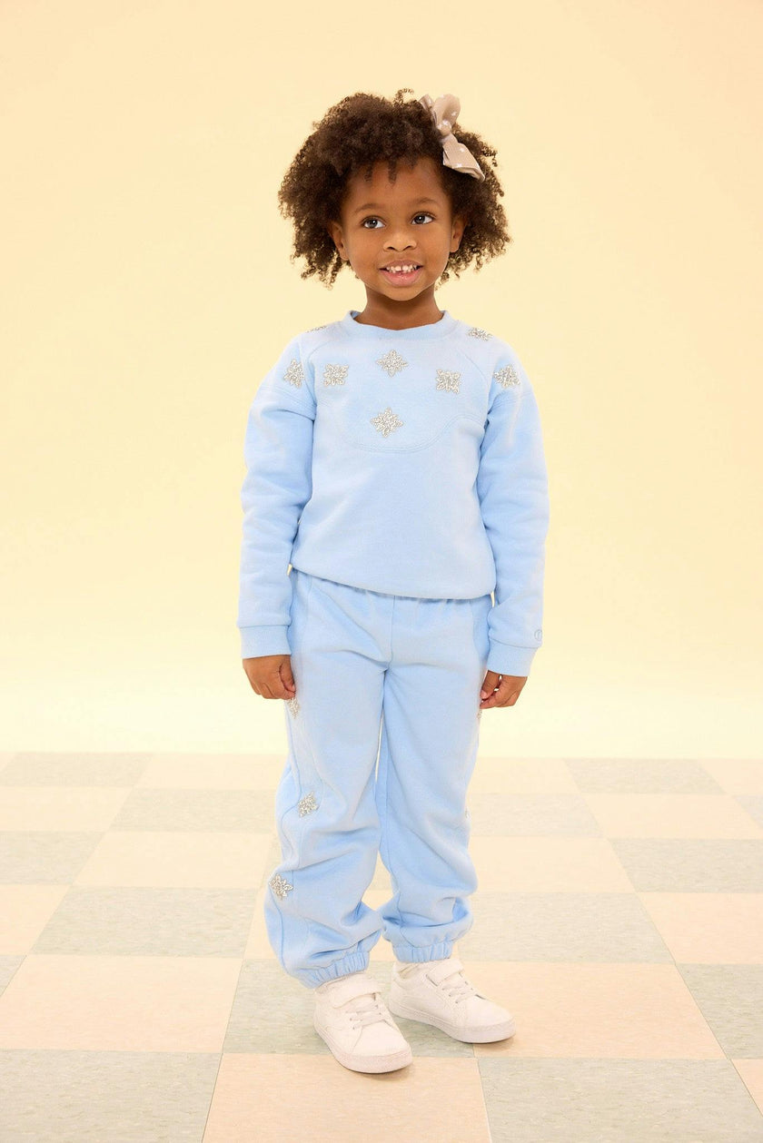 Mini Casey Jogger Sweatpants in Light Blue
