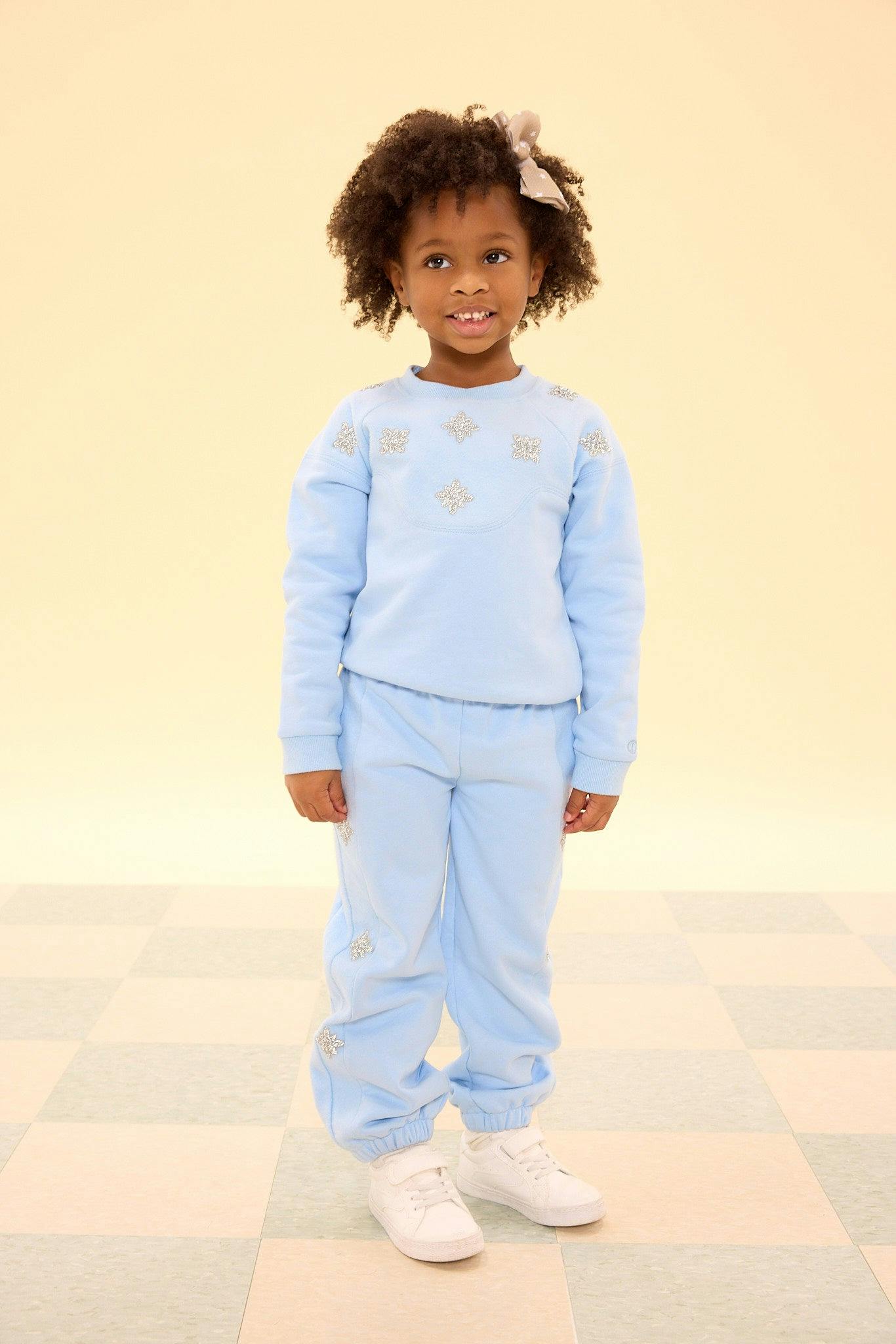 Mini Casey Jogger Sweatpants in Light Blue