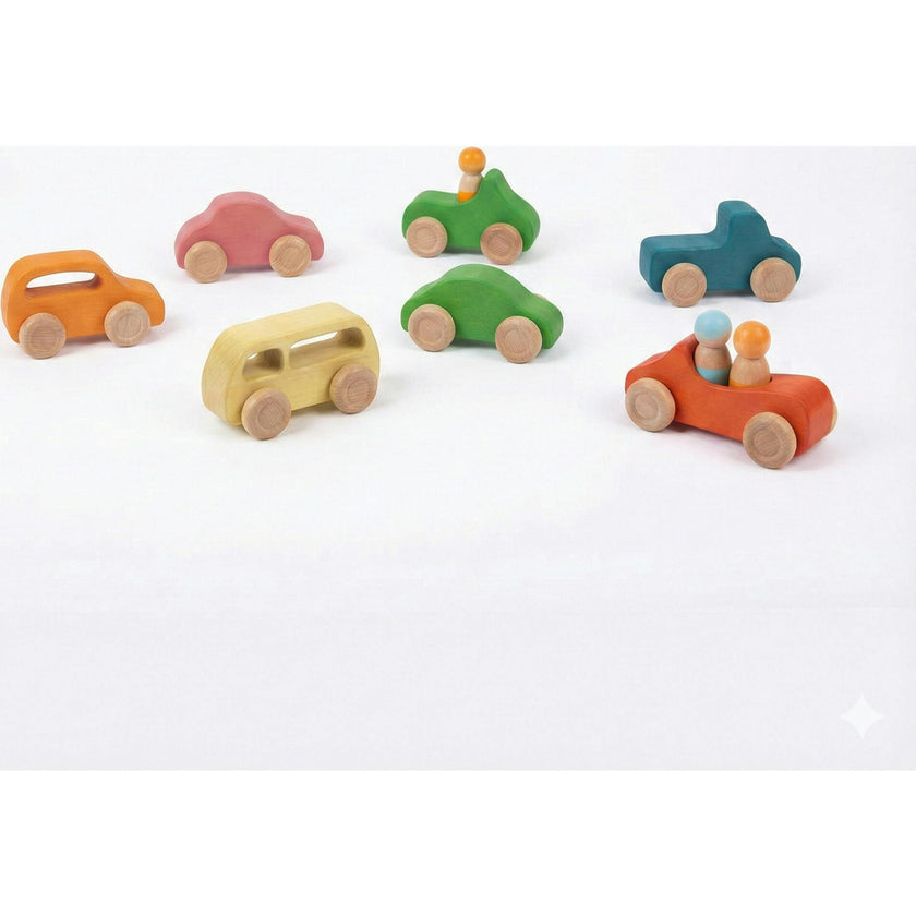 Wooden Car Toy set - 10 Piece Set