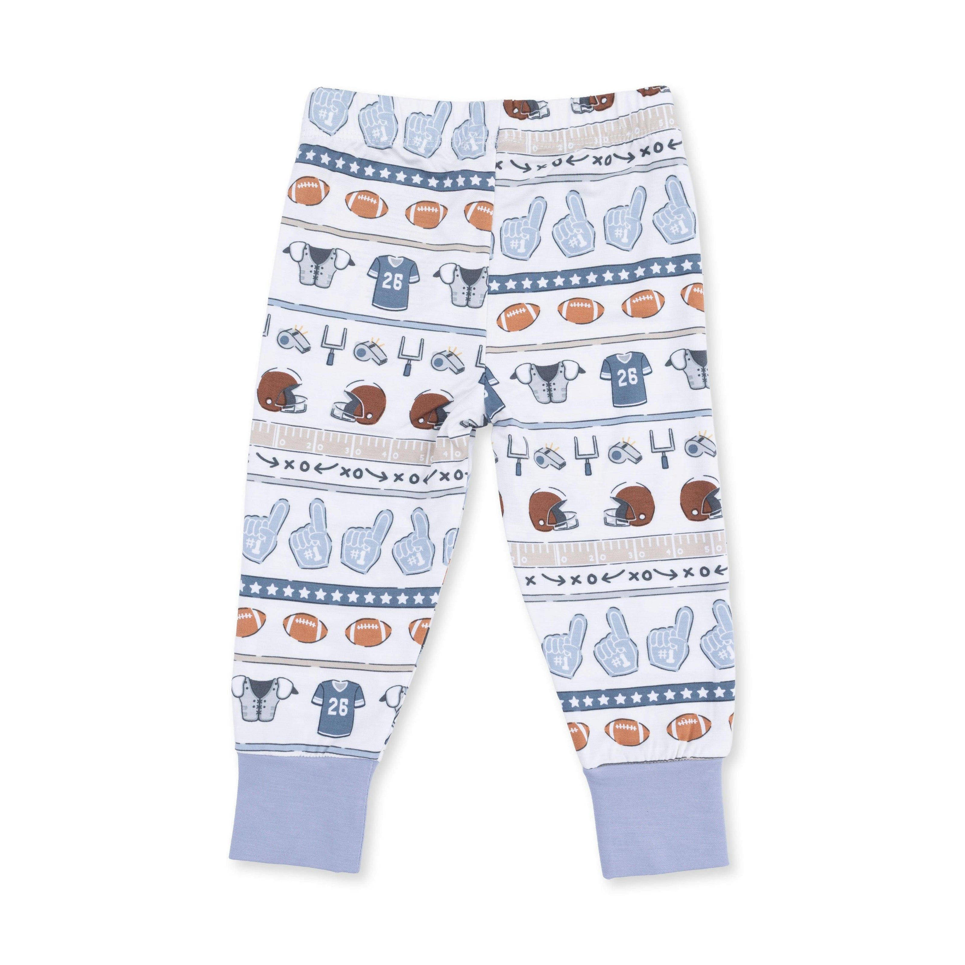 Football Stripe - Short Sleeve Loungewear Set