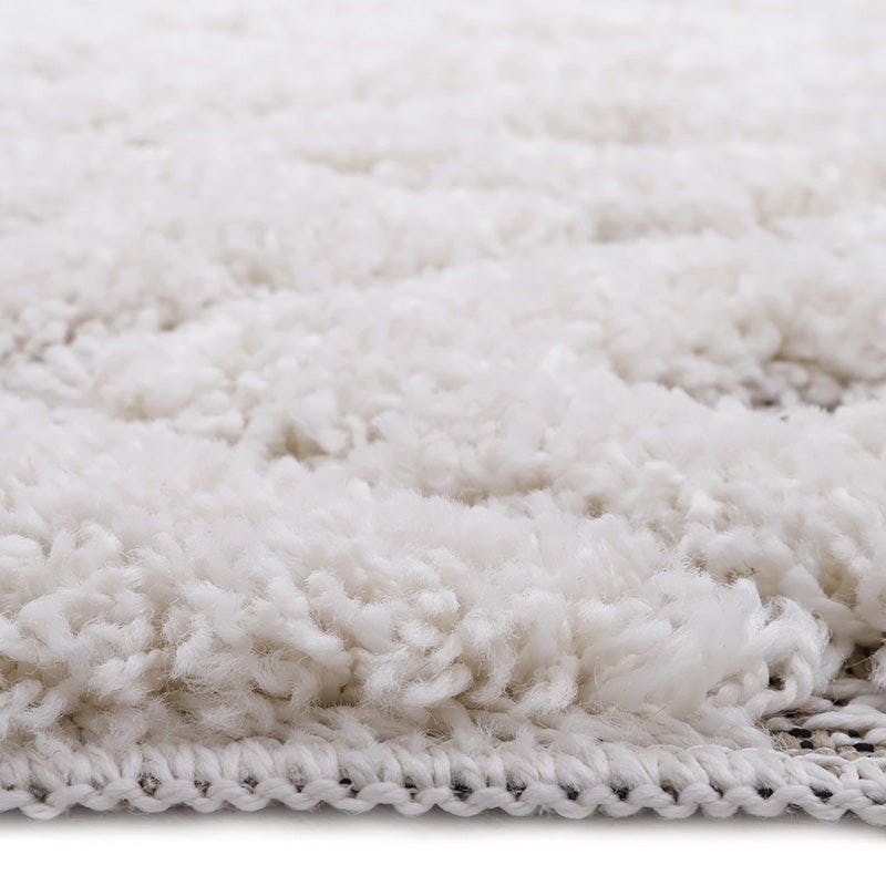 Homy Velvet Flat Woven Dotted Fringed Rectangular Rug
