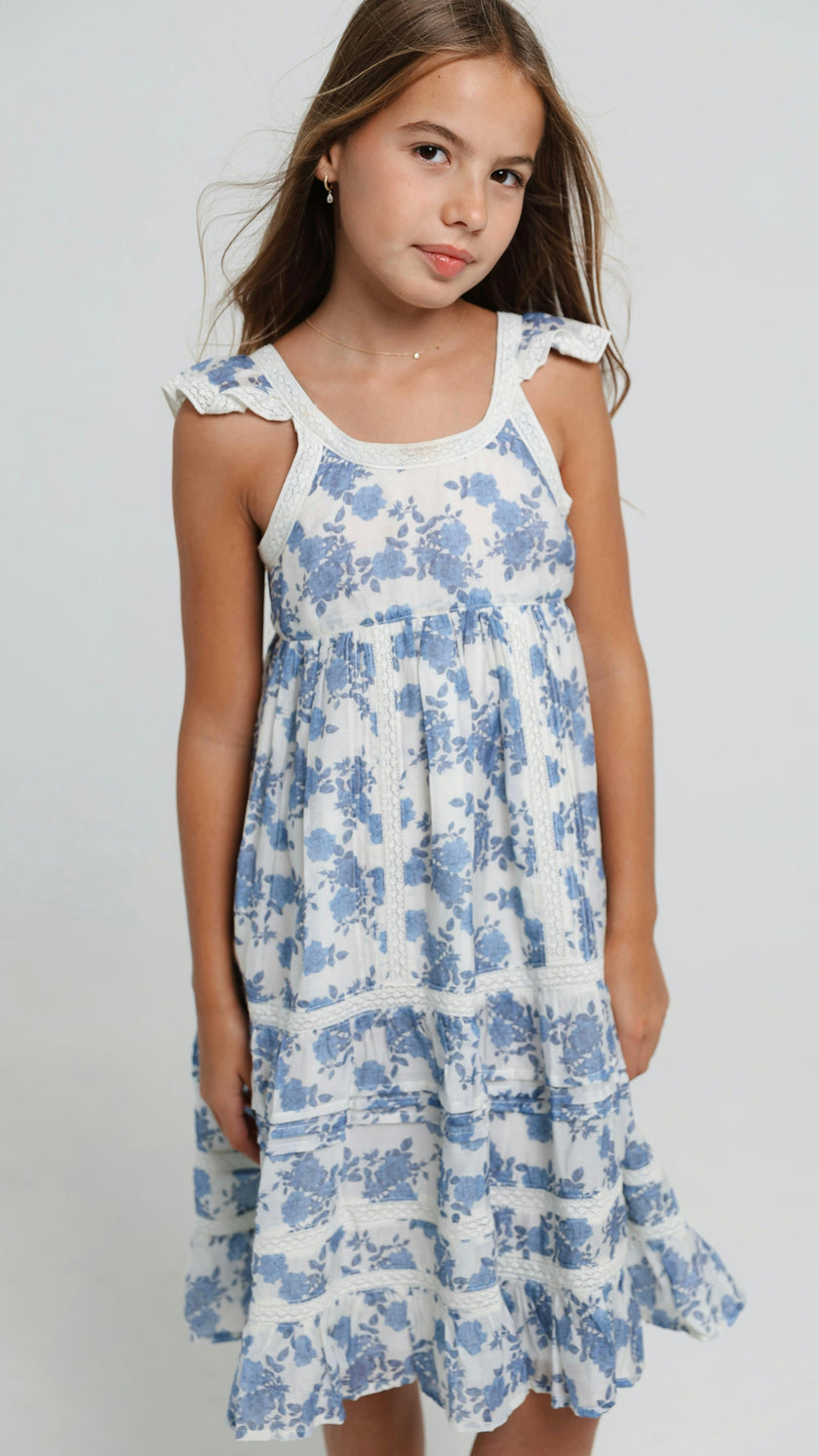 Claret Dress in Blue Reverie
