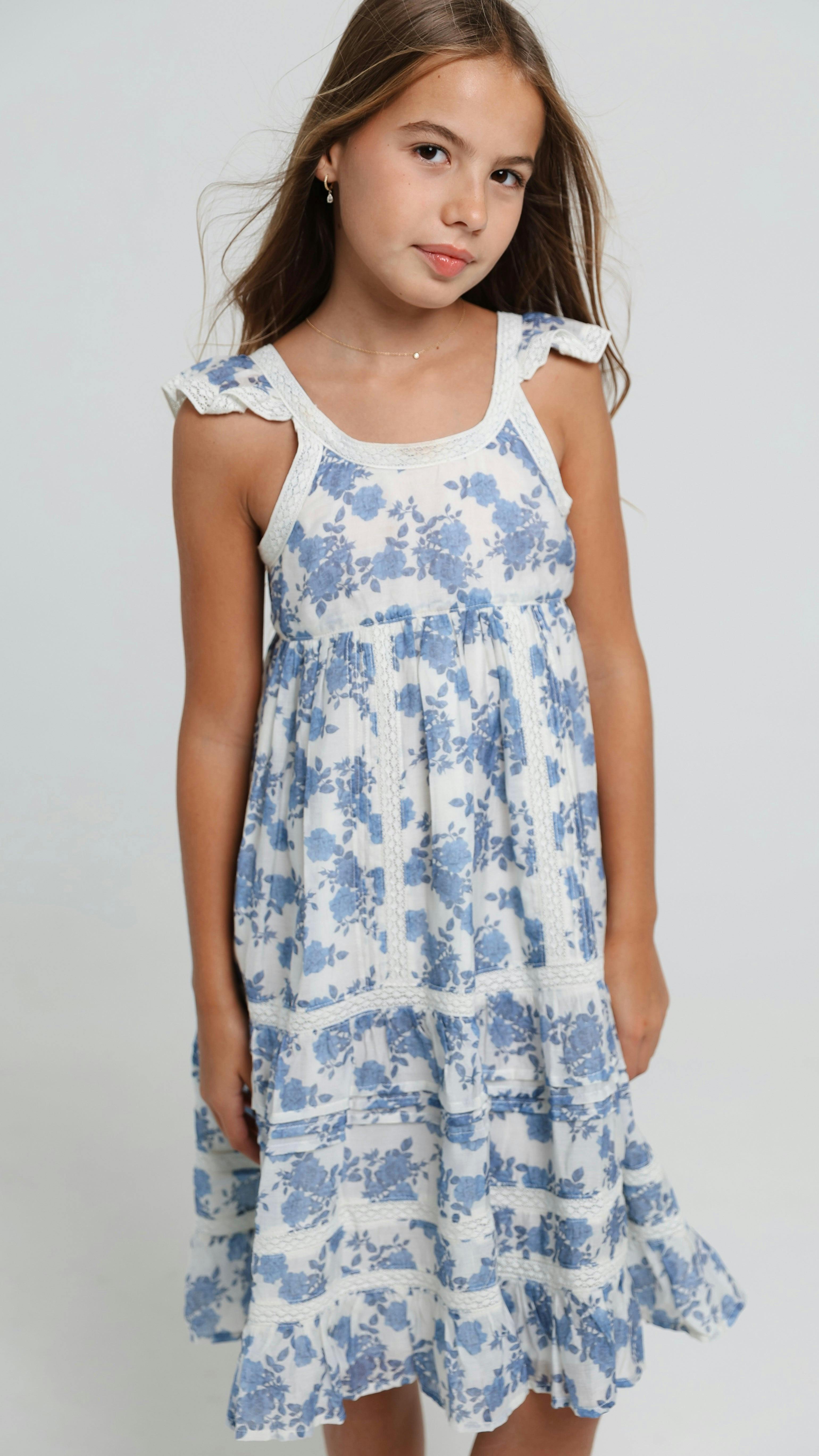 Claret Dress in Blue Reverie