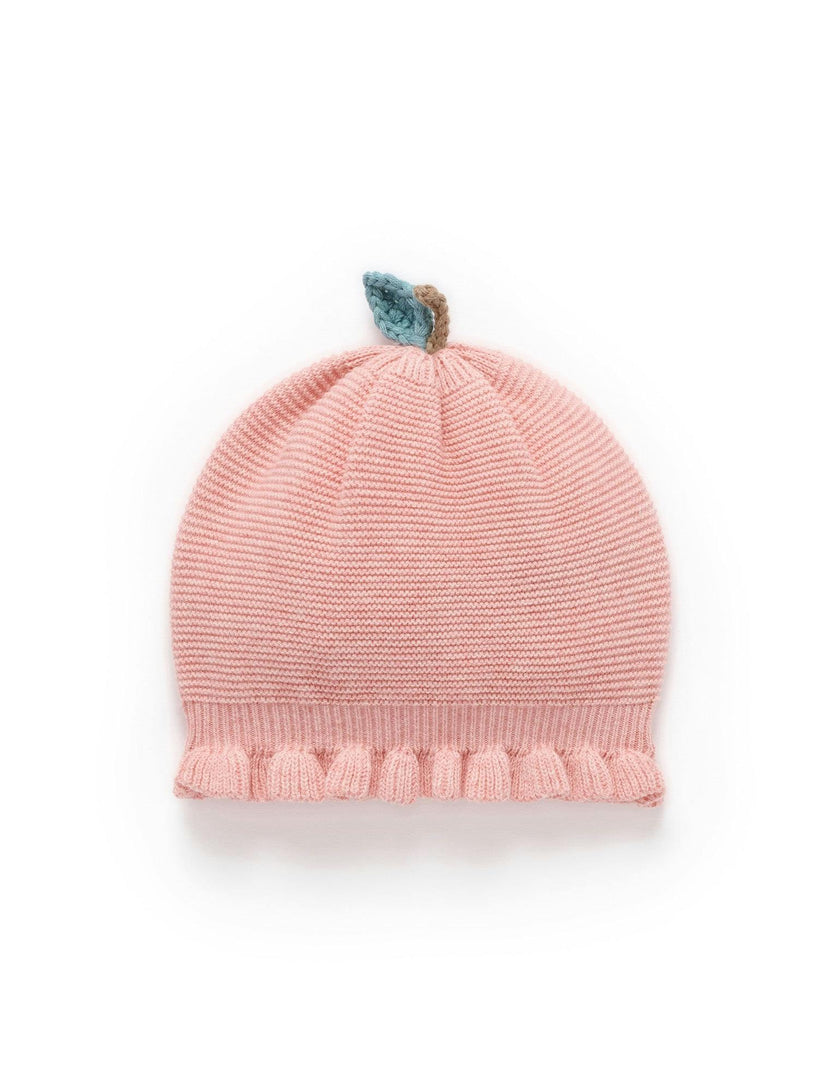 Flower Knitted Hat Blush Melange