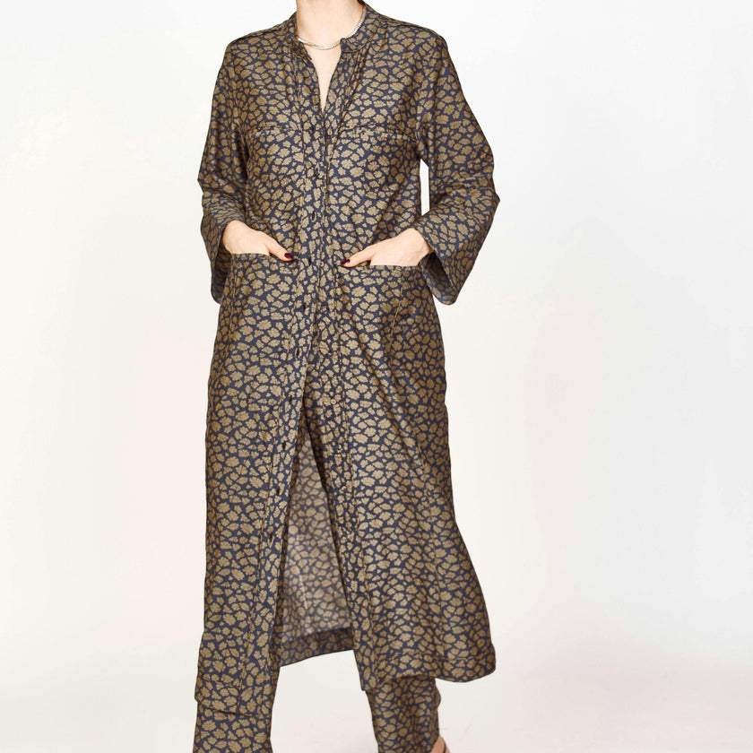 Malmo Dress in Navy Lilypad
