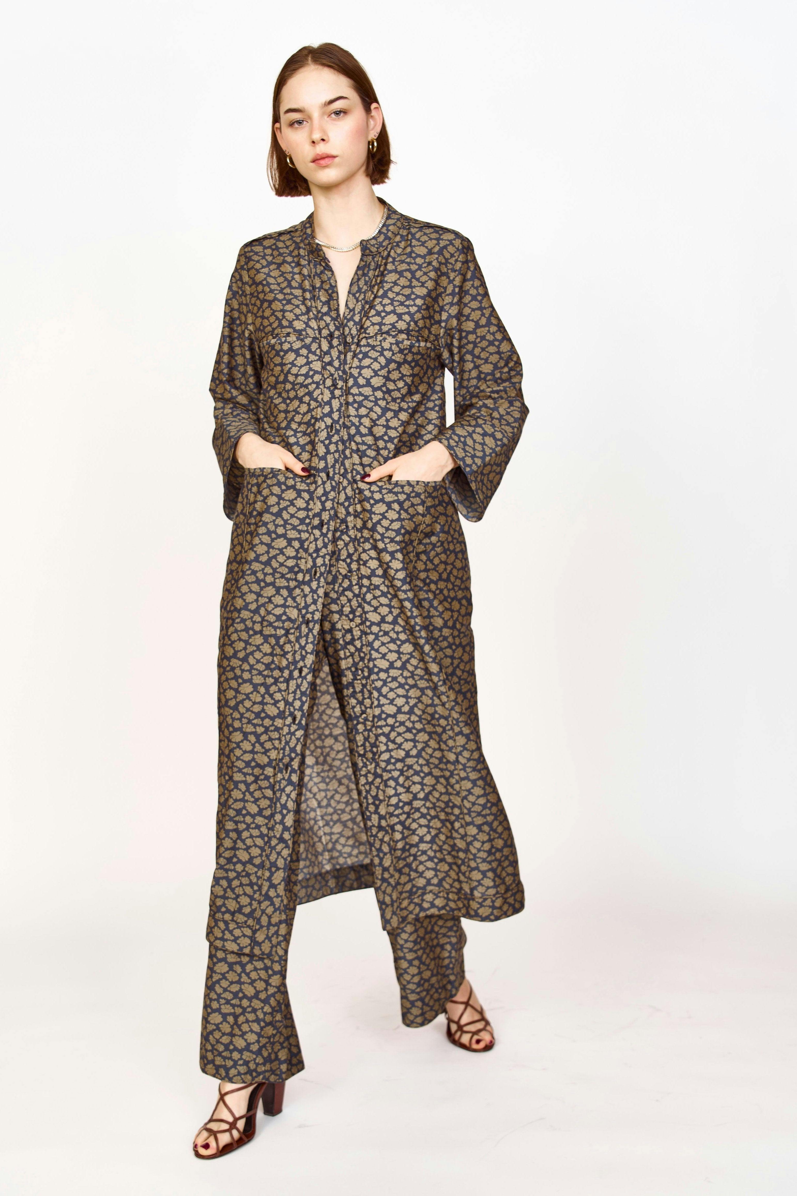 Malmo Dress in Navy Lilypad