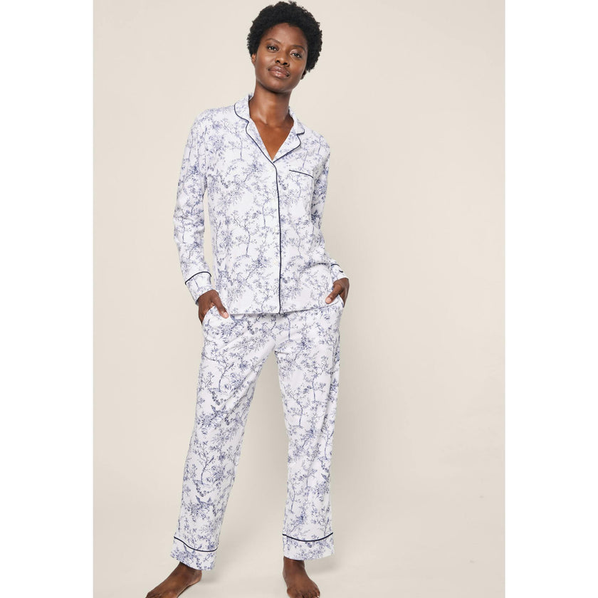 Women's Pima Pajama Set in Timeless Toile