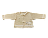 Lamb Cardigan, Ecru, Girls