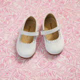 Toddler Aria Ballet Flat | White Leather