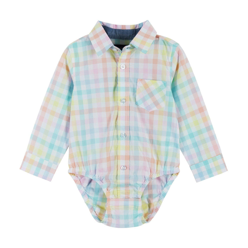 Easter Plaid Shirt & Khaki Pants Set
