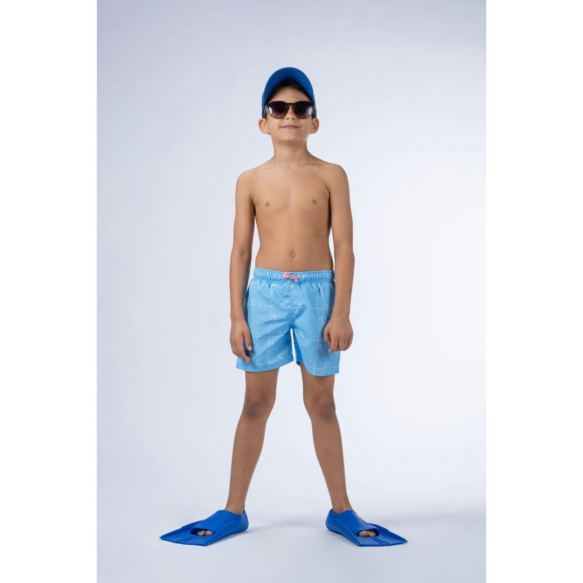 Puzzle Classic Swim Shorts, Blue