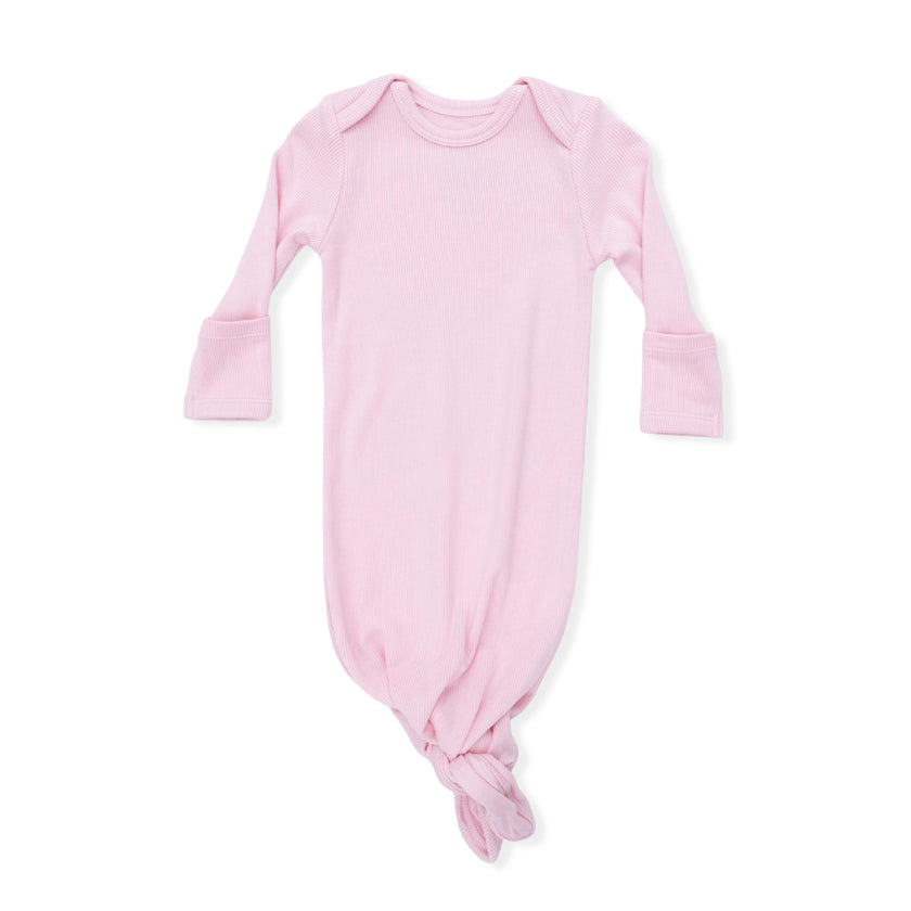 Solid Romance Rose Rib - Knotted Gown and Headband
