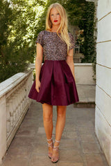 Alexis Dress in Wine