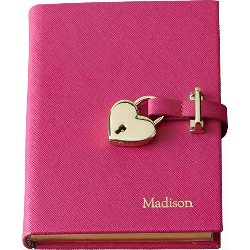 Heart Lock Leather Diary