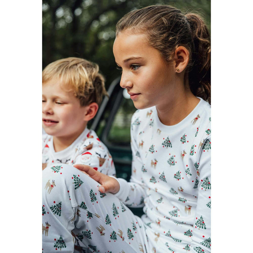 The Organic Long Sleeve Pajama Set [Tinsel Trees]