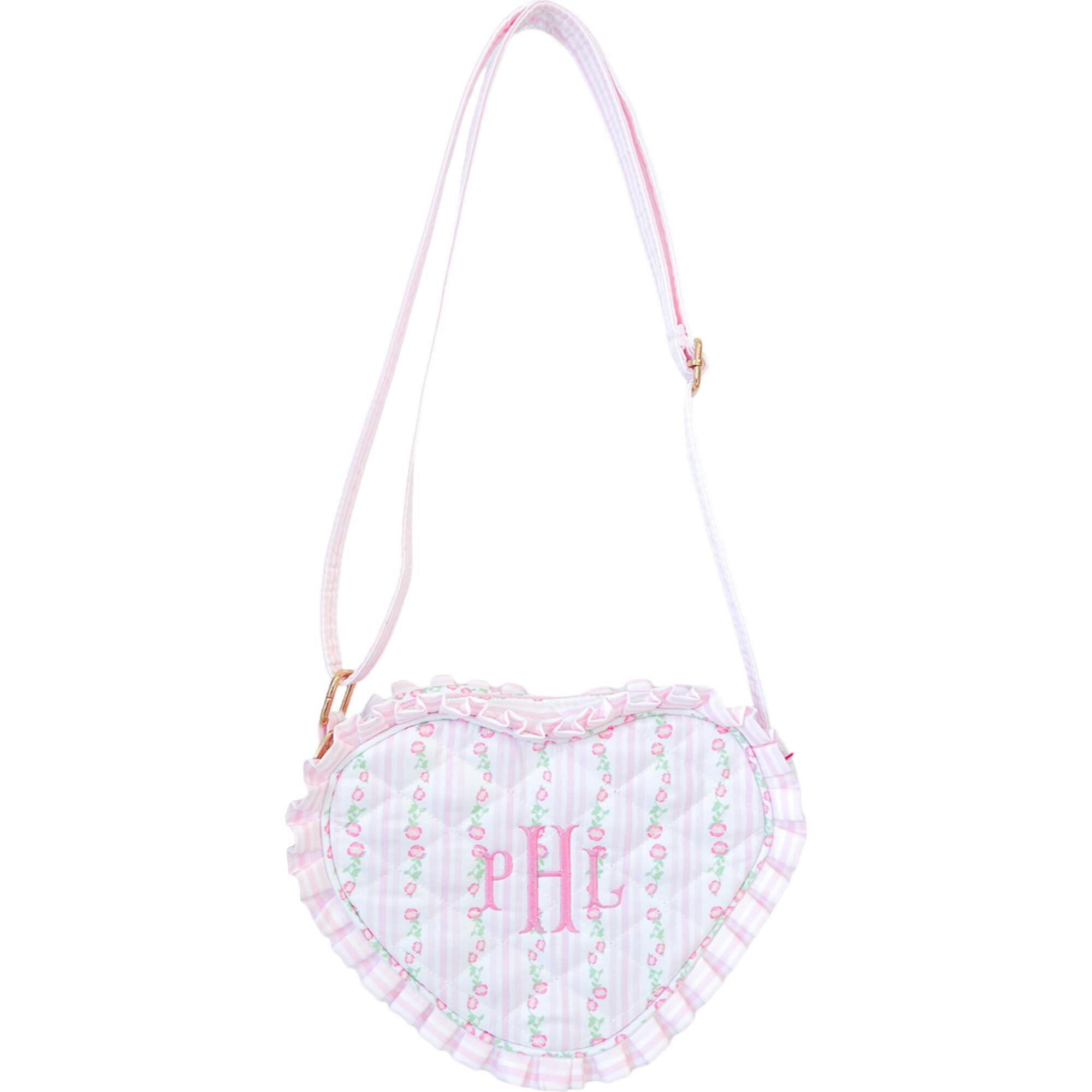 Quilted Floral Heart Purse