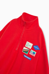 Cloudy Fleece Sweatshirt Chinese Red