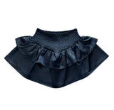 Navy Smocked Ruffle Skirt
