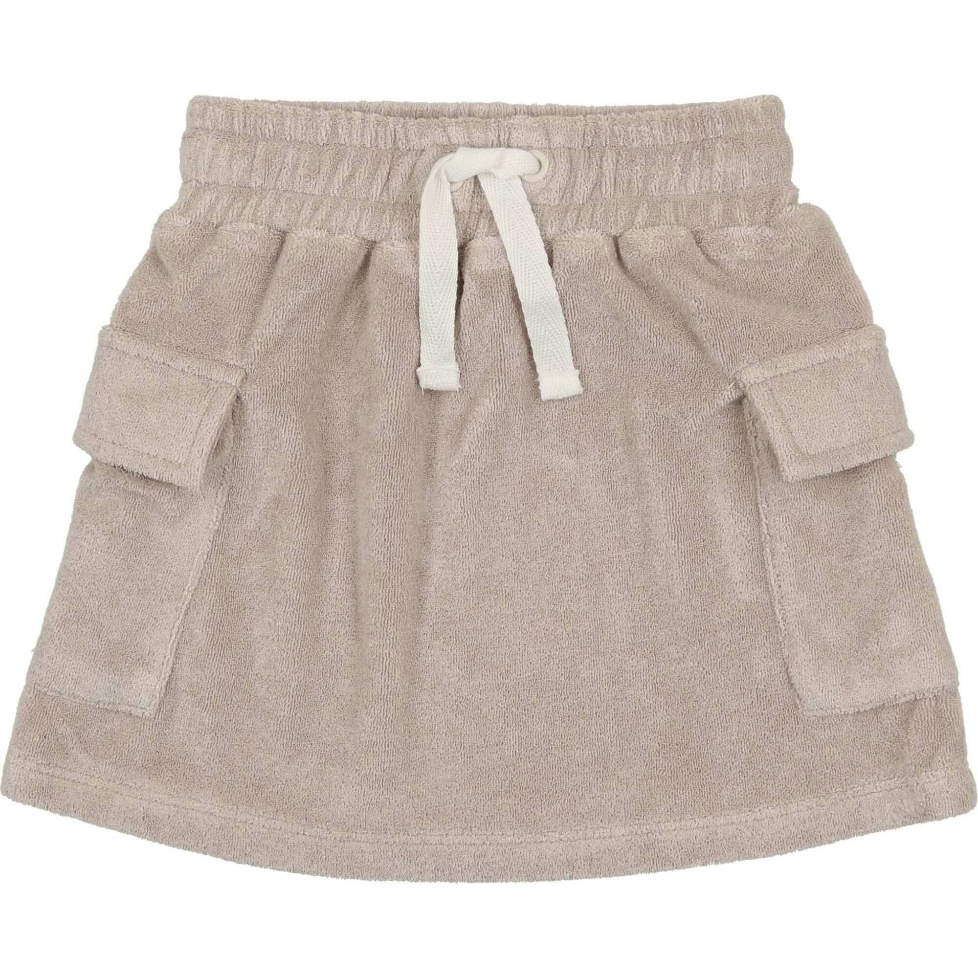 Terry Cloth Pocket Short Skirt