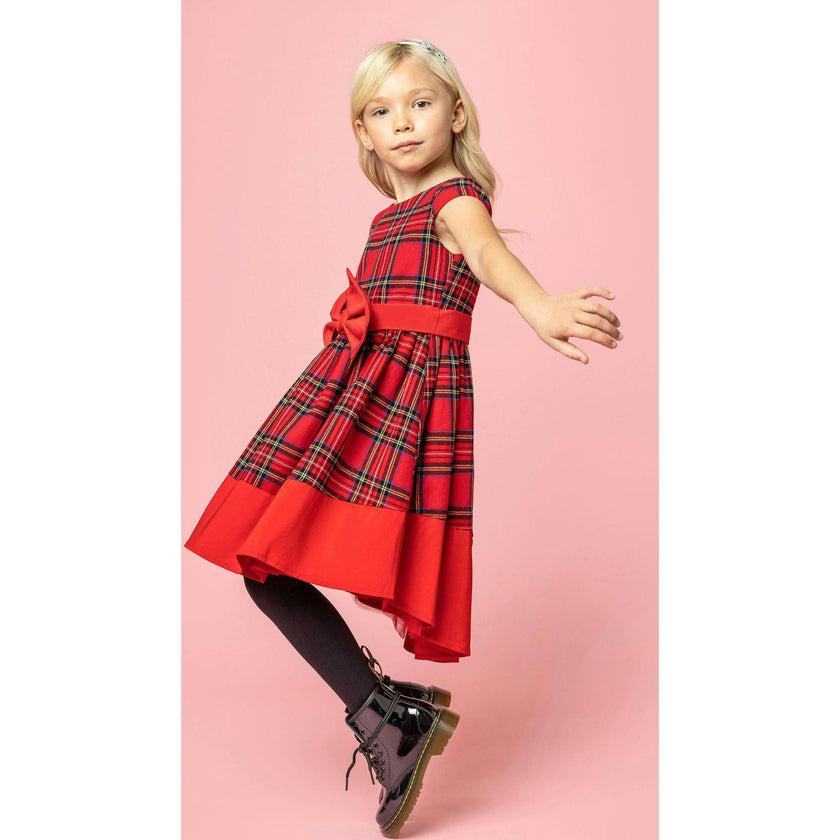 Florence Plaid Tartan Girls Party Dress