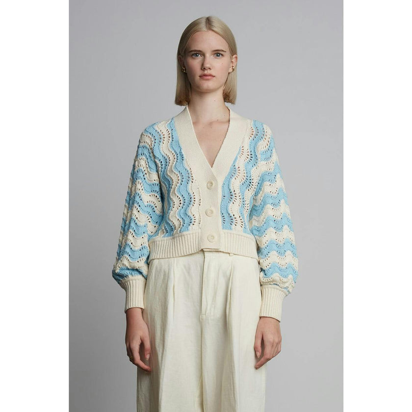 LUNA CARDI | IVORY + SKYE BLUE