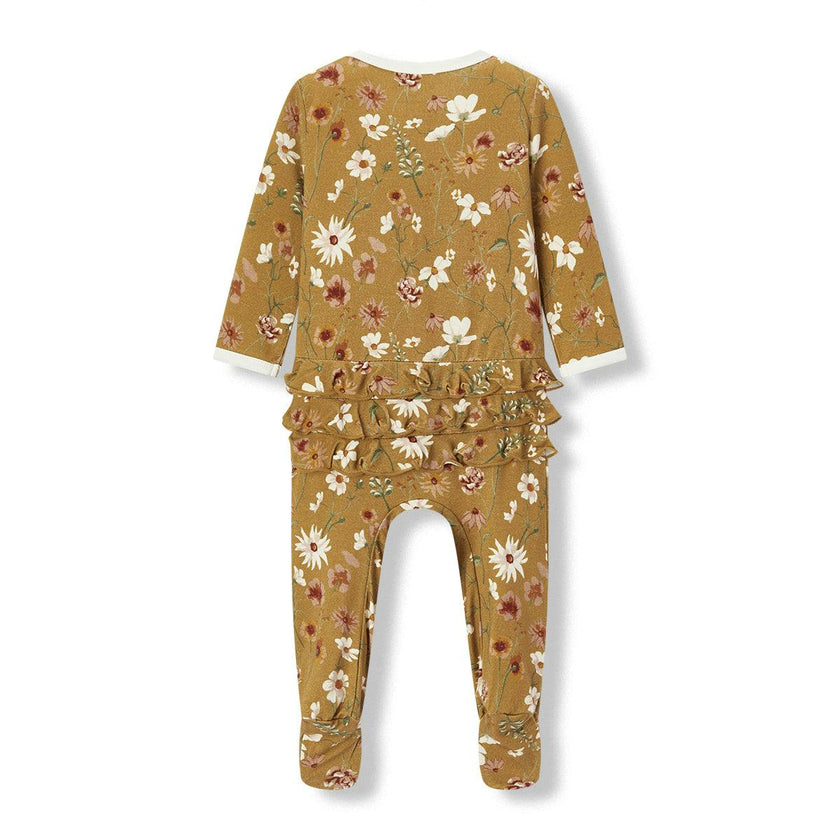 Wildflower Luxe Stretch Ruffle Footed Romper