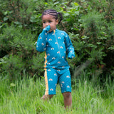 Teal Rainbows UPF 50 Recycled Sunsafe Sunsuit, Green