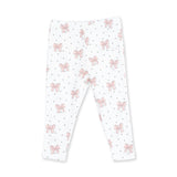 Veiled Pink Bows - V-Ruffle Sweatshirt and Legging