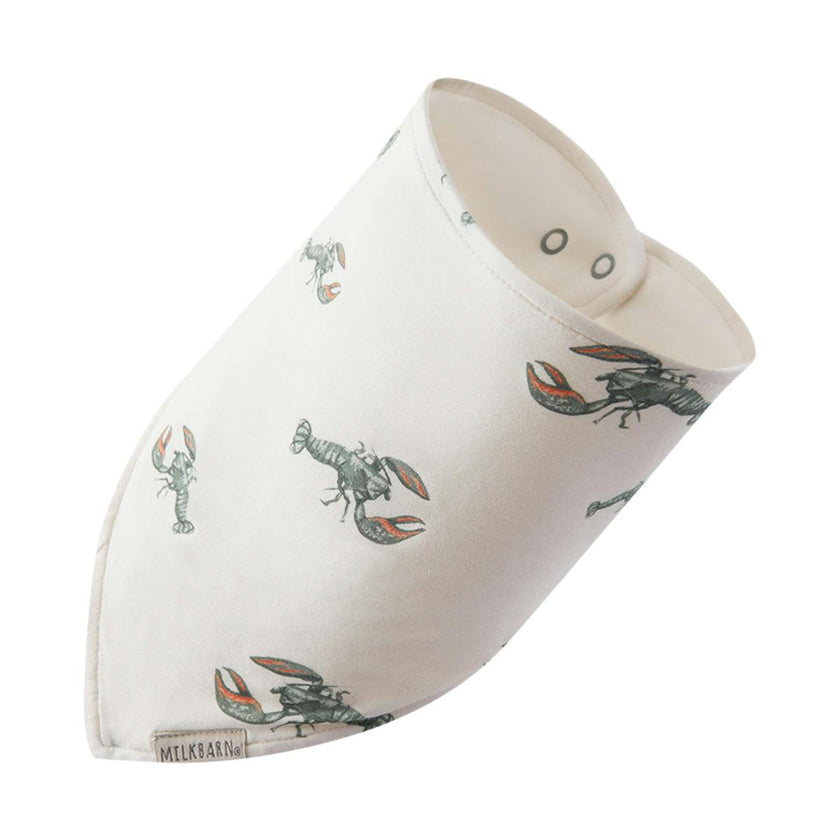 Mint Lobster Luxe Stretch Kerchief Bib