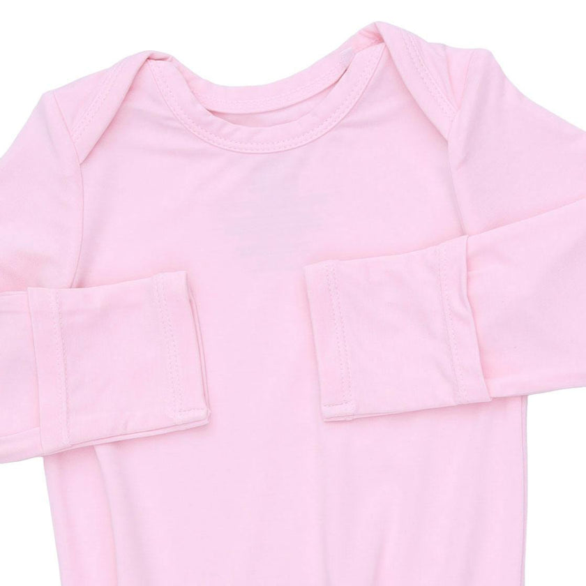 Solid Pink A Boo - Knotted Gown and Headband