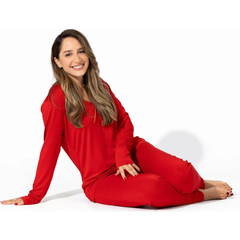 Winterberry Red Bamboo Women's Pajama Set